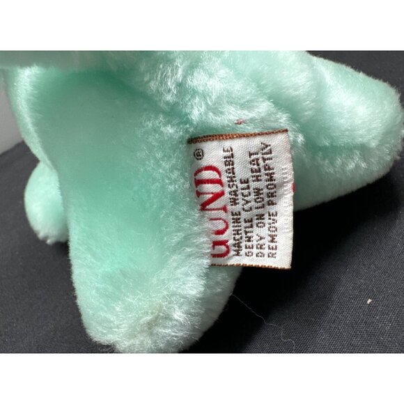 Vintage 1988 Gund Kindergund Baby Lamb Lion Plush Toy Mint Green Polyester Colle - Picture 4 of 7